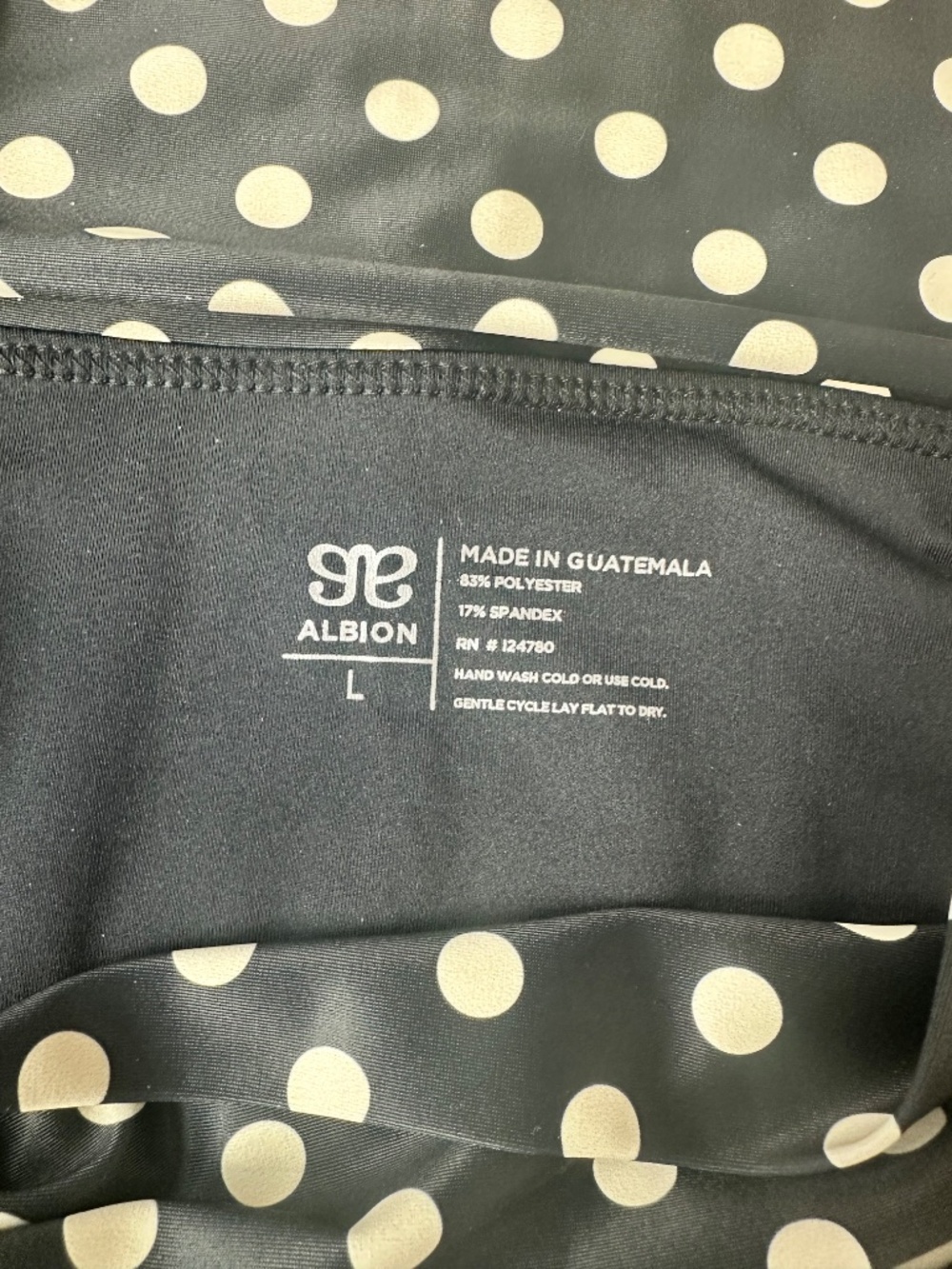 Albion Fit Black Polka Dot Bella Crop and High Waisted Swim Skirt - Picture 6 of 13